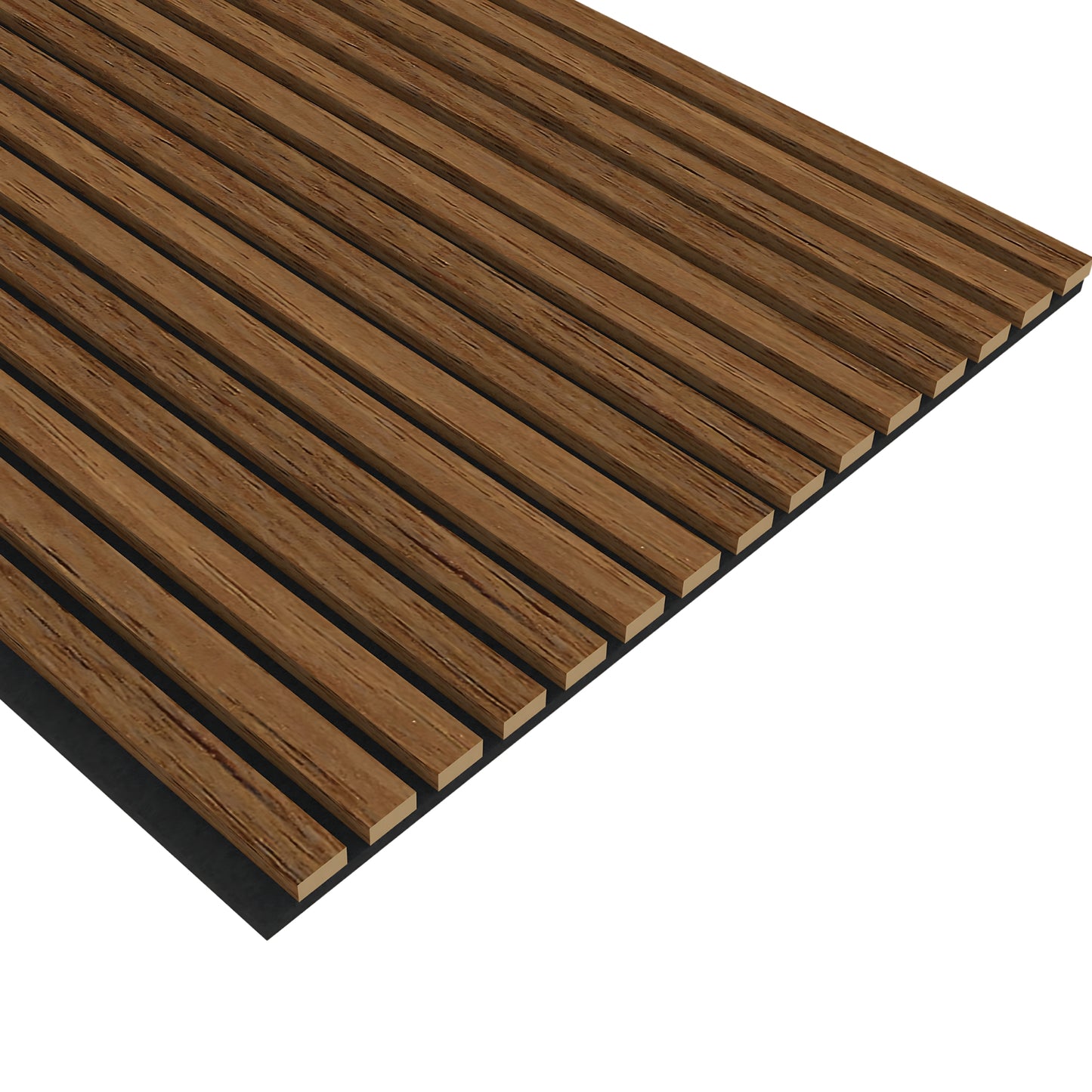 Chestnut Acoustic Wood Wall Panel Thin Slat Series 1 - 240x60cm - Tuda Grass