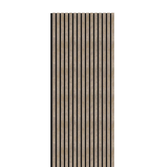 Stone Acoustic Wood Wall Panel Thin Slat Series 1 - 240x60cm - Tuda Grass