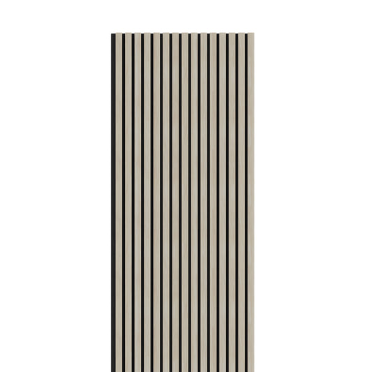 White Acoustic Wood Wall Panel Thin Slat Series 1 - 240x60cm