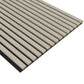 White Acoustic Wood Wall Panel Thin Slat Series 1 - 240x60cm - Tuda Grass