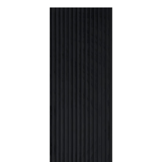 Black Velour Acoustic Panel Curved Slat - 240x60cm