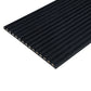 Black Velour Acoustic Panel Curved Slat Sample