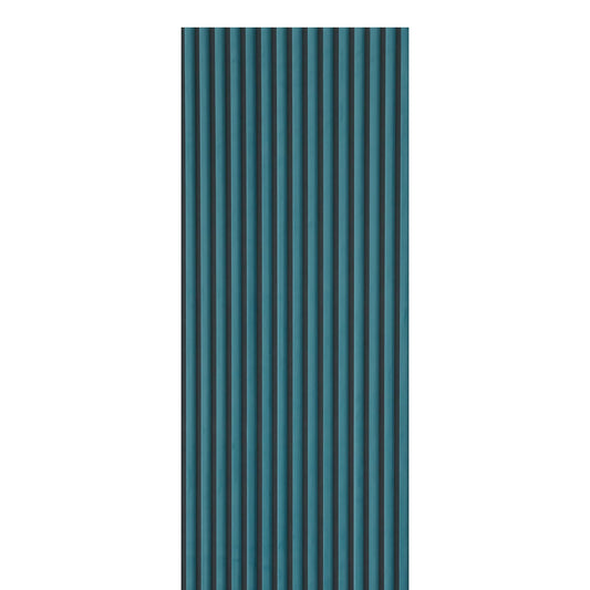 Blue Velour Acoustic Panel Curved Slat - 240x60cm - Tuda Grass