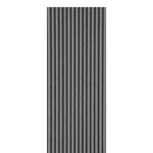 Dark Grey Velour Acoustic Panel Curved Slat Sample