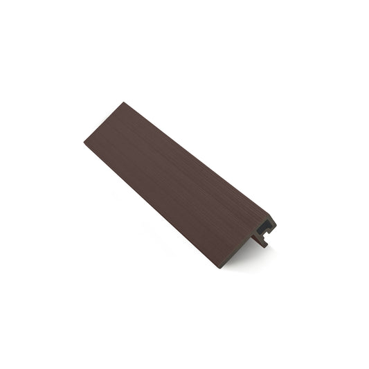 Red Brown Composite Slatted Cladding F Trim