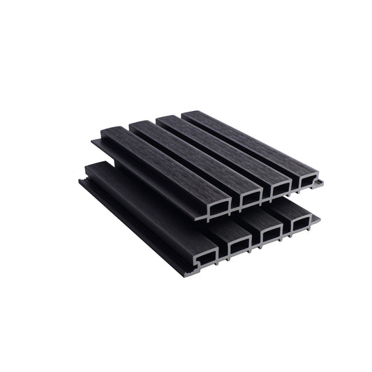 Composite Slatted Cladding Black Sample - Series 1