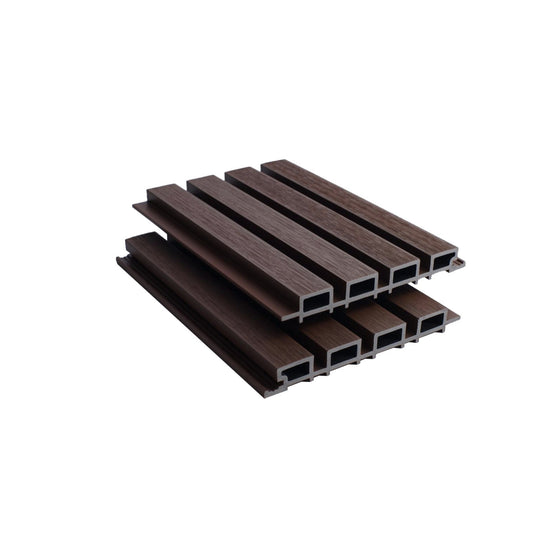 Composite Slatted Cladding – Red Brown - Series 1